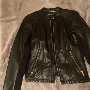 Express leather jacket. Medium. Black.